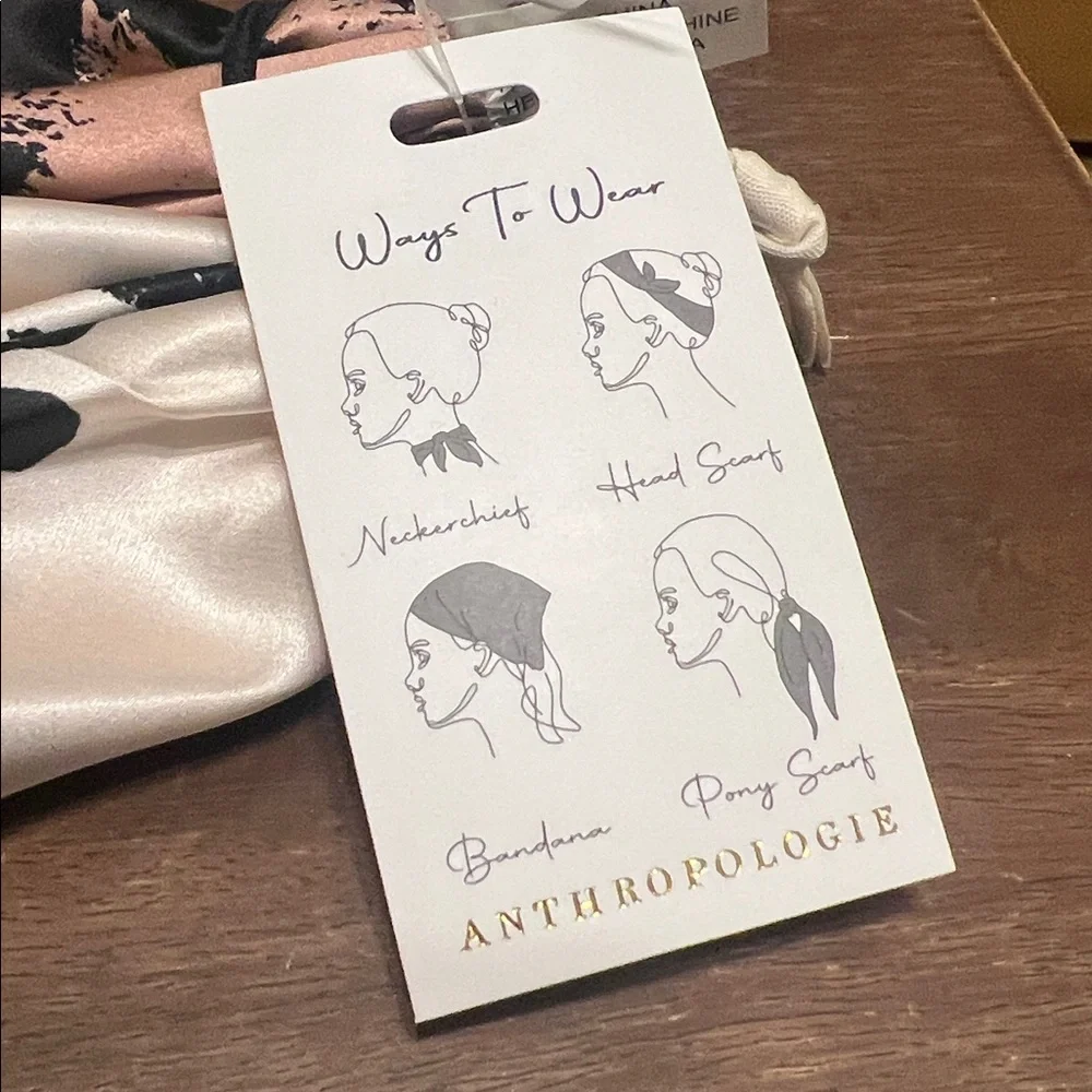 ANTHROPOLOGIE Printed hair scarves